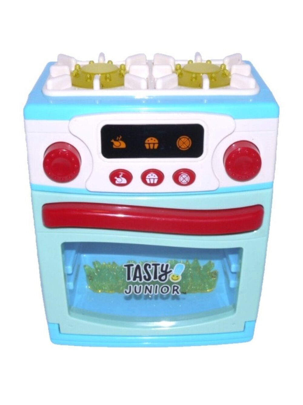 Tasty Junior preschool toy stove, oven, range makes noises & lights up 9x7x4"